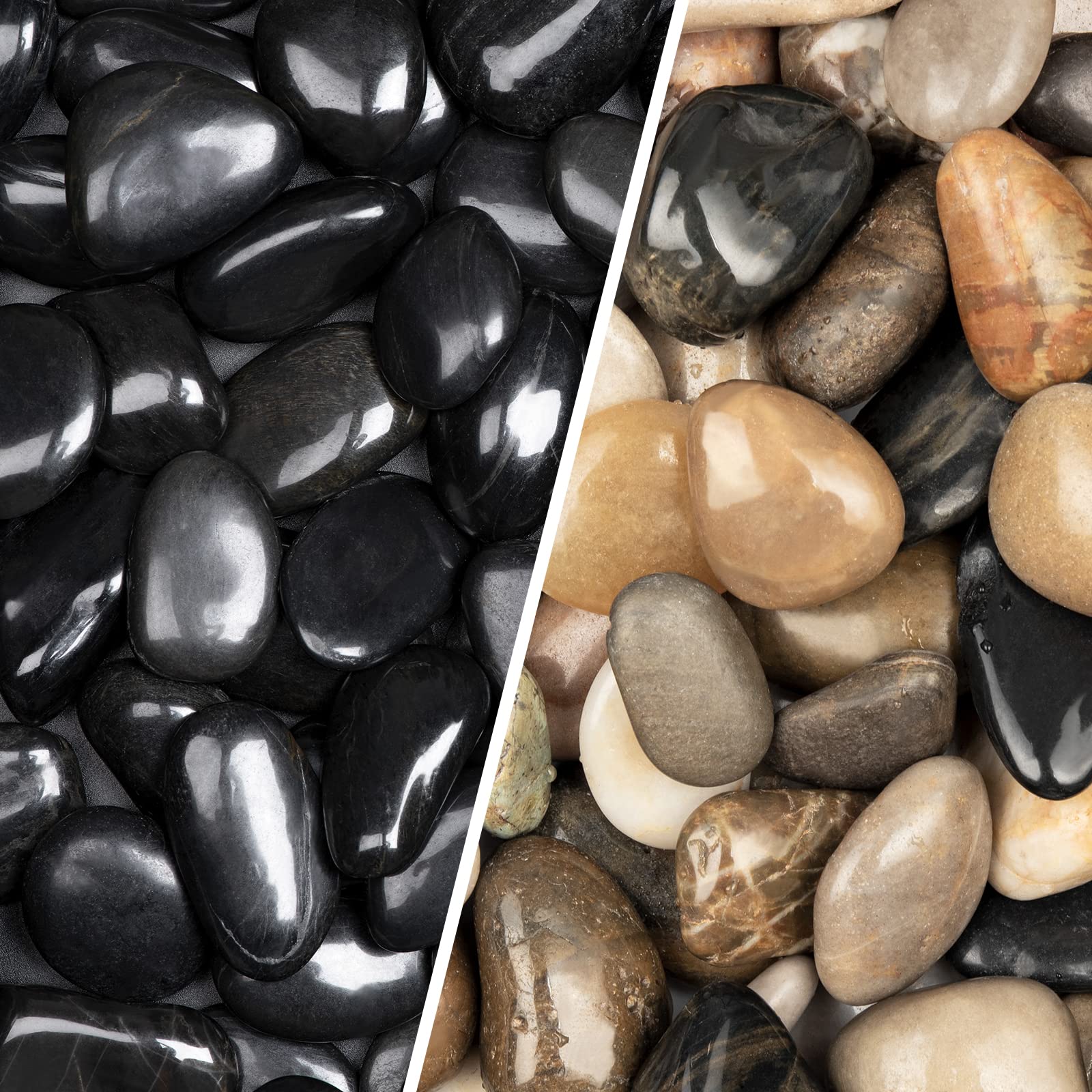 Amazon.com: Ausluru 22lb Natural River Rocks Polished Pebbles for